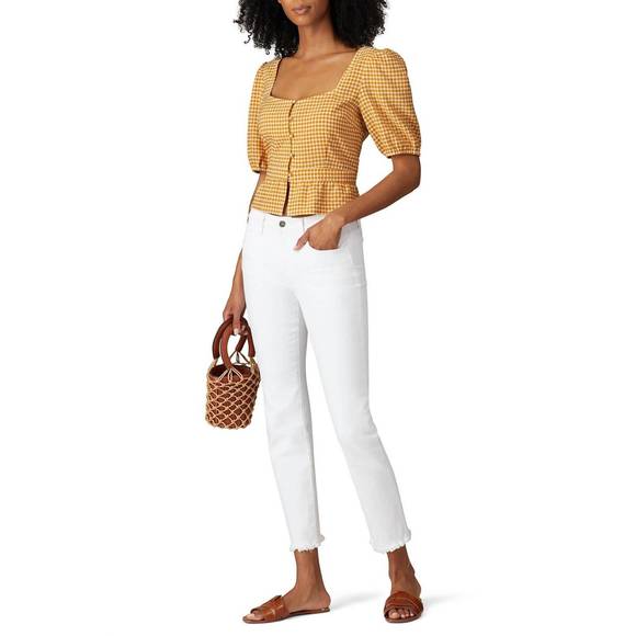 BB DAKOTA gingham top in yellow - Picture 4 of 5